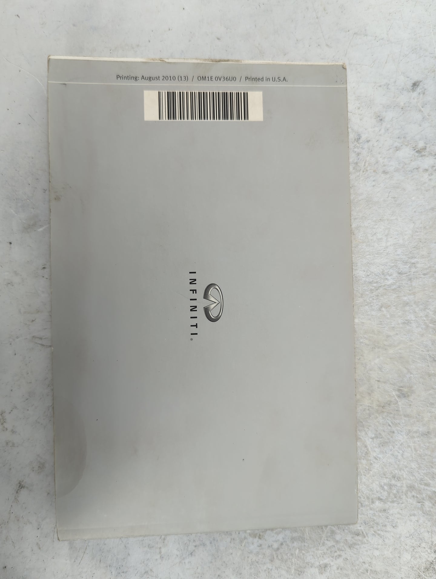 2011 Infiniti G37 Owners Manual Book Guide P/N:OM1E0V36U0 OEM Used Auto Parts - Oemusedautoparts1.com