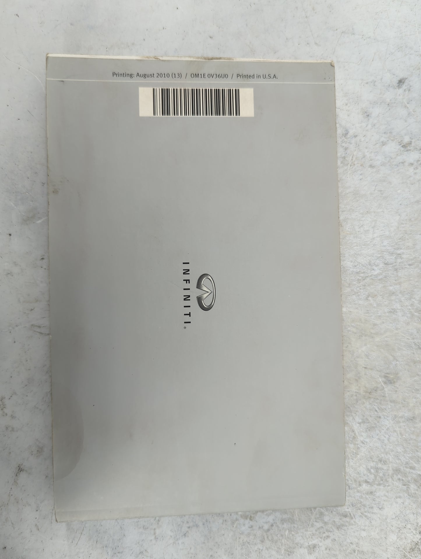 2011 Infiniti G37 Owners Manual Book Guide P/N:OM1E0V36U0 OEM Used Auto Parts - Oemusedautoparts1.com