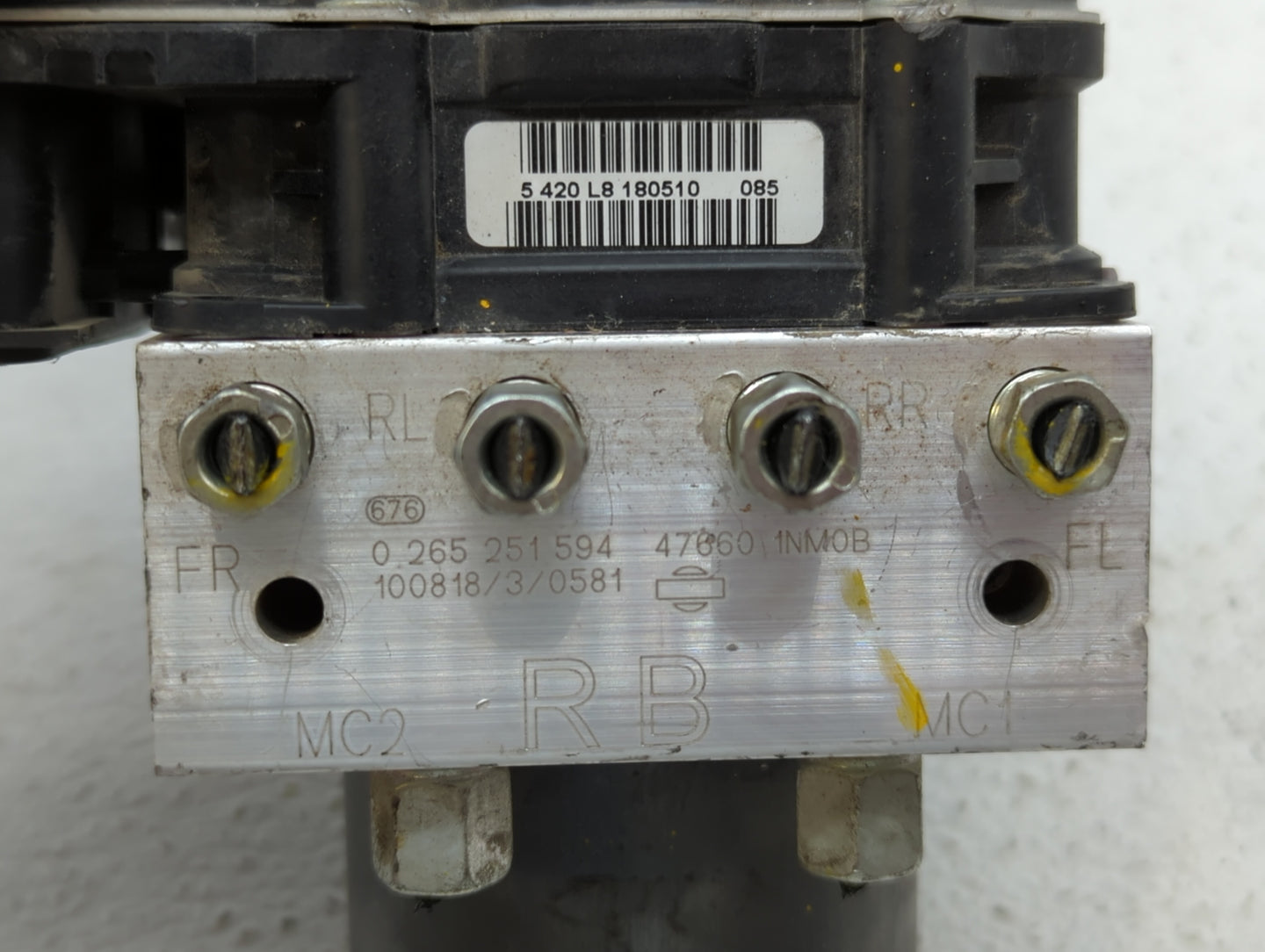 2011-2013 Infiniti G37 ABS Pump Control Module Replacement P/N:47660 1NM0B 0 265 251 594 Fits Fits 2011 2012 2013 OEM Used A