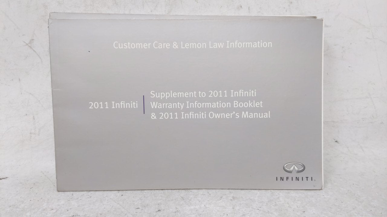 2011 Infiniti Qx50 Owners Manual Book Guide OEM Used Auto Parts - Oemusedautoparts1.com