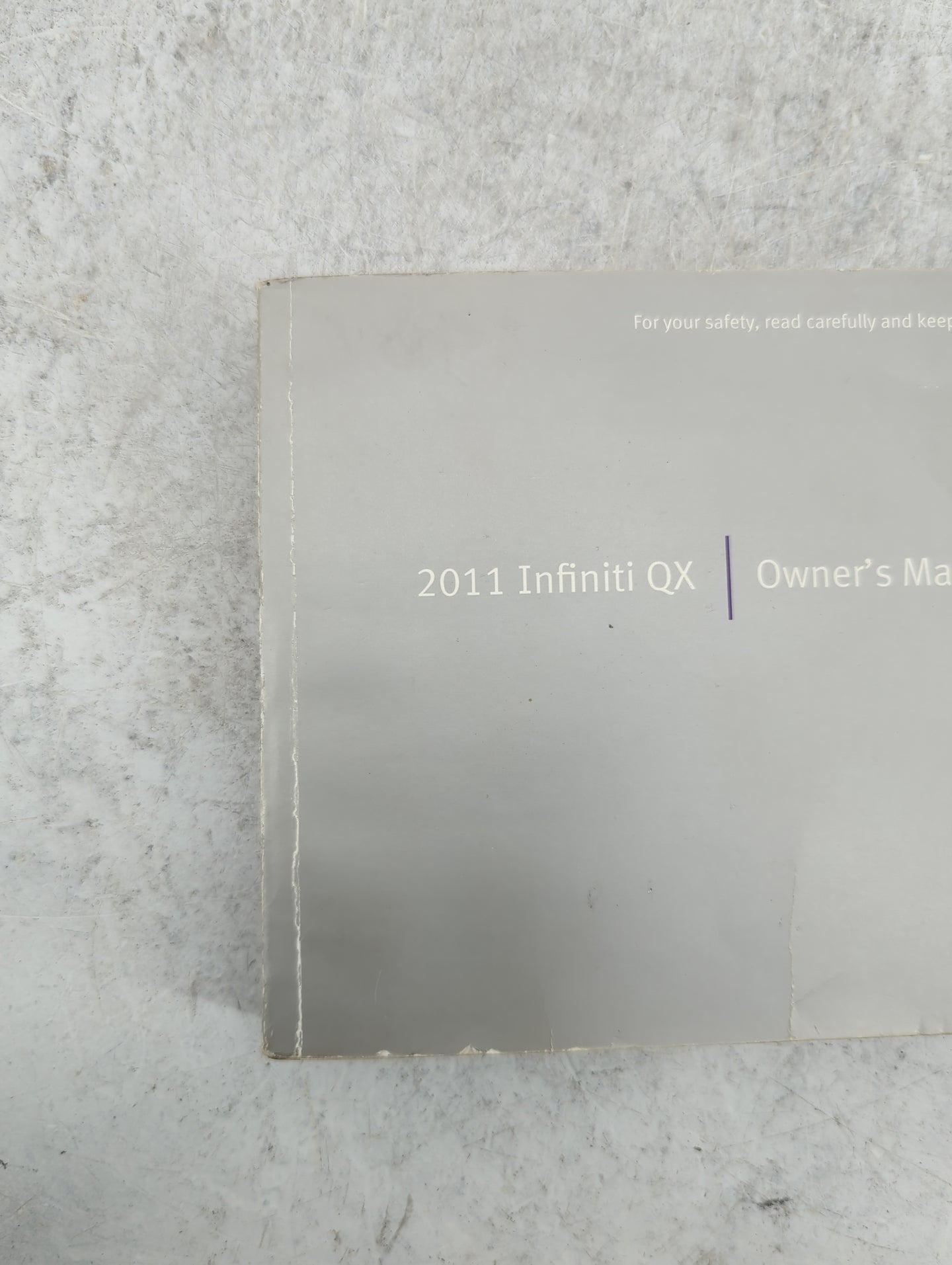 2011 Infiniti Qx56 Owners Manual Book Guide P/N:OM1E 0Z62U1 OEM Used Auto Parts - Oemusedautoparts1.com