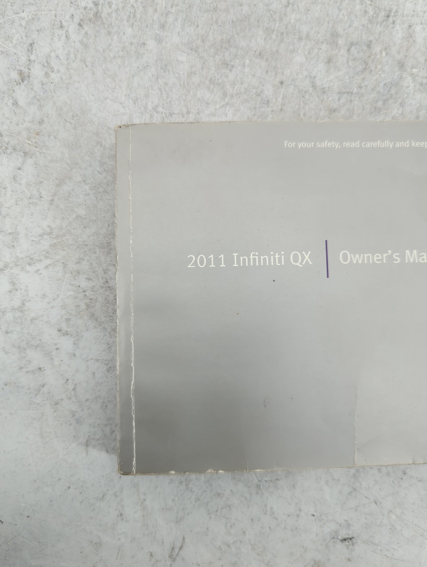 2011 Infiniti Qx56 Owners Manual Book Guide P/N:OM1E 0Z62U1 OEM Used Auto Parts - Oemusedautoparts1.com