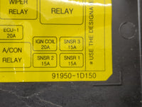2011 Isuzu Rodeo Sport Fusebox Fuse Box Panel Relay Module P/N:91950-1D150 Fits OEM Used Auto Parts - Oemusedautoparts1.com