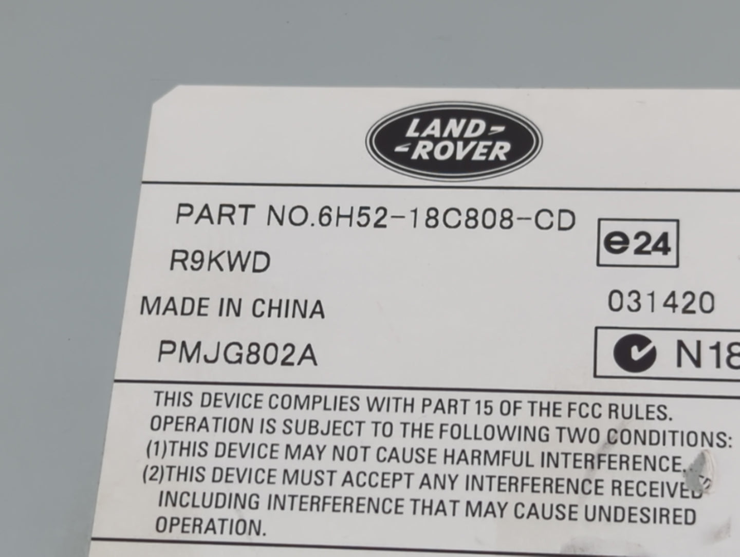 2009-2011 Jaguar Xf Radio AM FM Cd Player Receiver Replacement P/N:6H52-18C808-CD Fits Fits 2009 2010 2011 OEM Used Auto Par