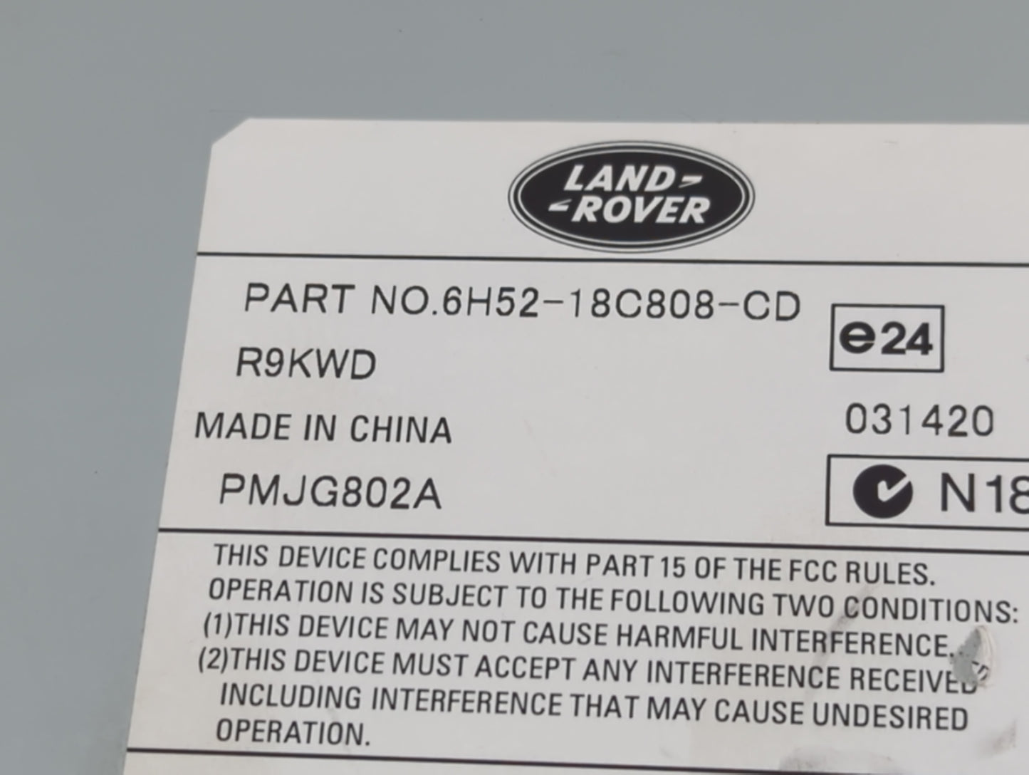 2009-2011 Jaguar Xf Radio AM FM Cd Player Receiver Replacement P/N:6H52-18C808-CD Fits Fits 2009 2010 2011 OEM Used Auto Par