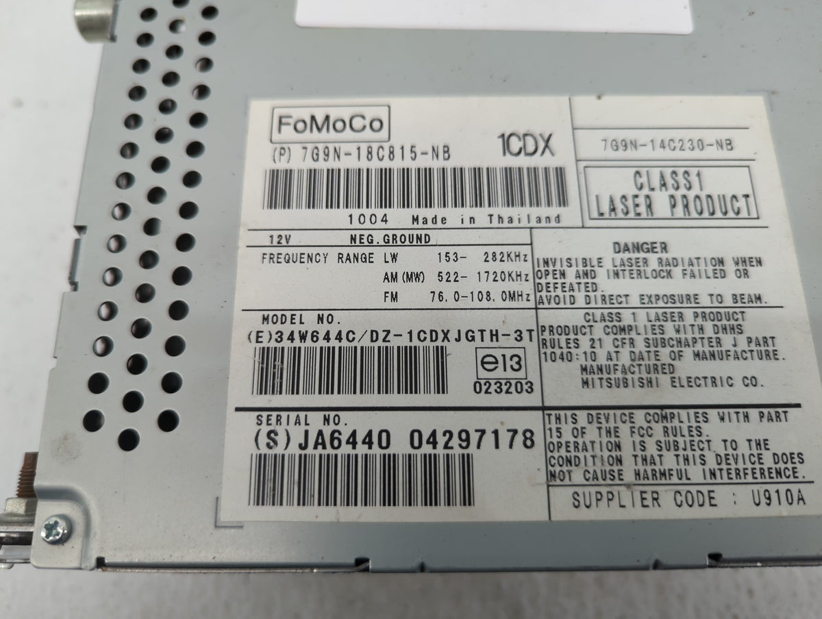 2009-2011 Jaguar Xf Am Fm Cd Player Radio Receiver 591040 - Oemusedautoparts1.com