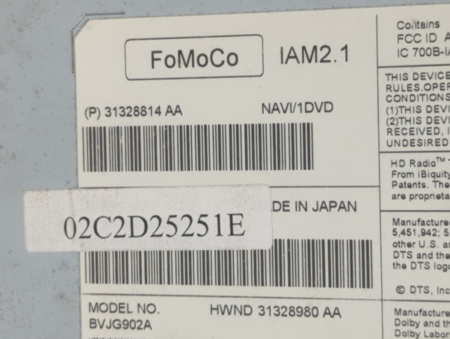 2010-2011 Jaguar Xj Am Fm Cd Player Radio Receiver - Oemusedautoparts1.com