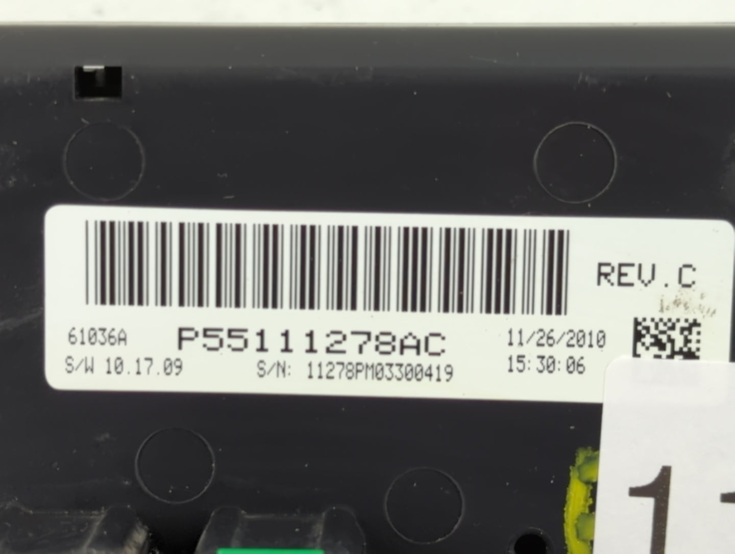 2011 Jeep Compass Climate Control Module Temperature AC/Heater Replacement P/N:P55111278AC Fits Fits 2012 2013 2014 2015 201