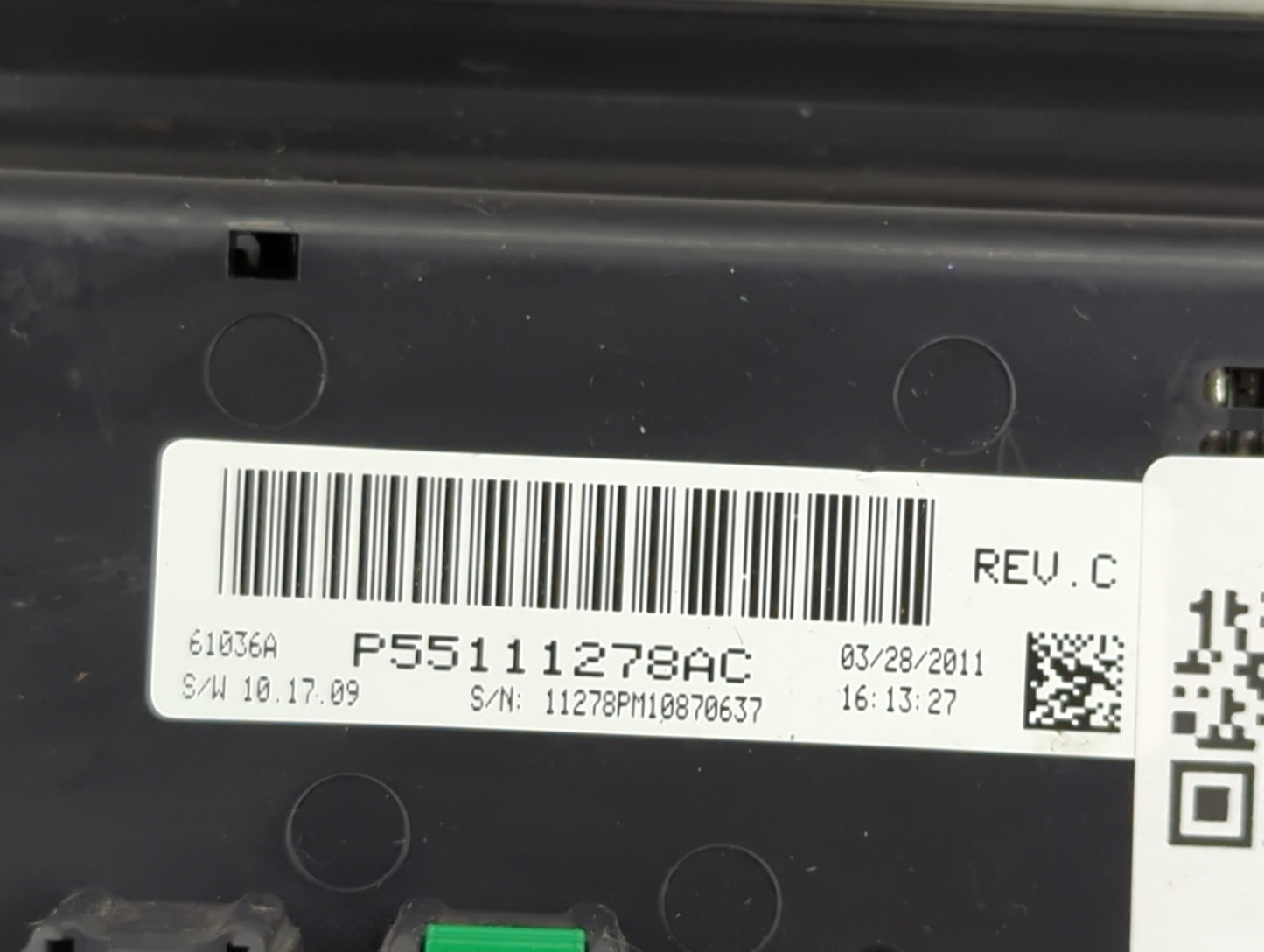 2011 Jeep Compass Climate Control Module Temperature AC/Heater Replacement P/N:P55111278AC Fits Fits 2012 2013 2014 2015 201