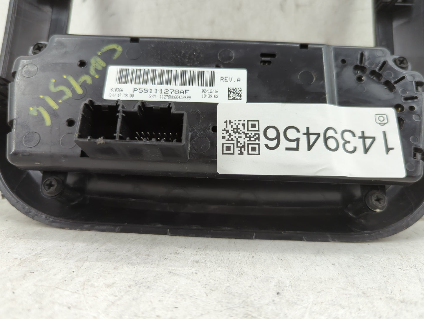 2011 Jeep Compass Climate Control Module Temperature AC/Heater Replacement P/N:P55111278AC Fits Fits 2012 2013 2014 2015 201