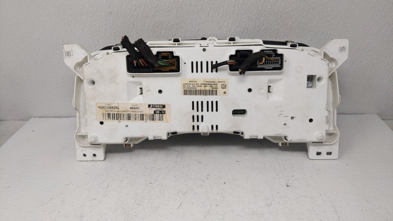 2011-2012 Jeep Compass Instrument Cluster Speedometer Gauges P/N:68080402AE 98080402AD, P68080402AE Fits Fits 2011 2012 OEM 