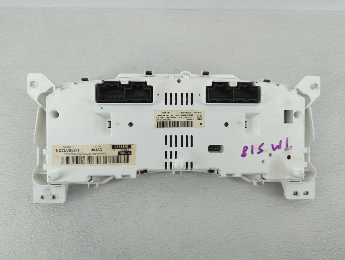 2011-2013 Jeep Compass Instrument Cluster Speedometer Gauges P/N:68080402AE 68080402AF, 68080402AD Fits Fits 2011 2012 2013 