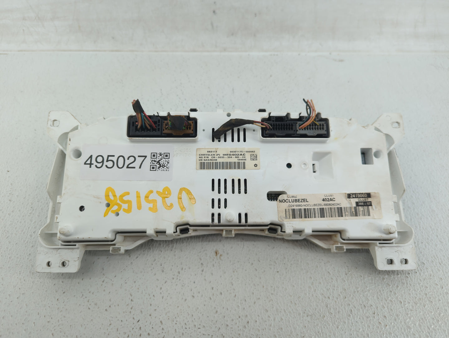 2011-2012 Jeep Compass Instrument Cluster Speedometer Gauges P/N:68080401AE 68080402AE, CR-0035-304-M0-CE Fits Fits 2011 201