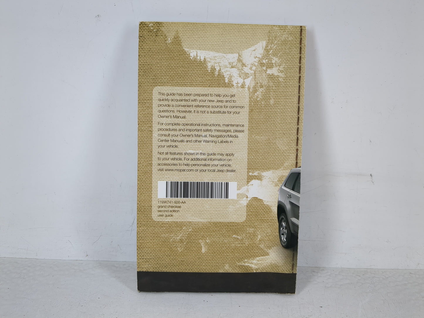 2011 Jeep Grand Cherokee Owners Manual Book Guide OEM Used Auto Parts - Oemusedautoparts1.com