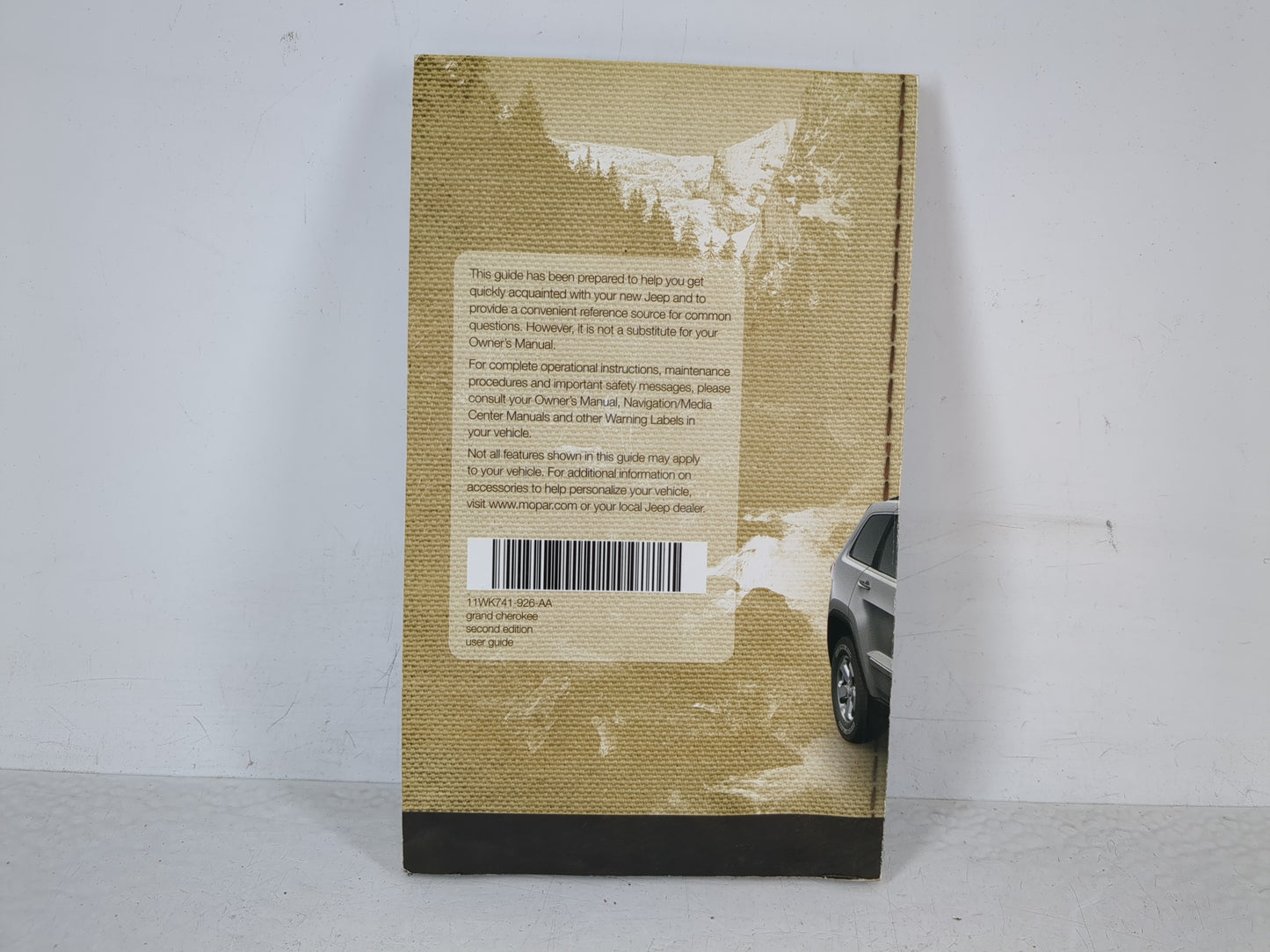 2011 Jeep Grand Cherokee Owners Manual Book Guide OEM Used Auto Parts - Oemusedautoparts1.com