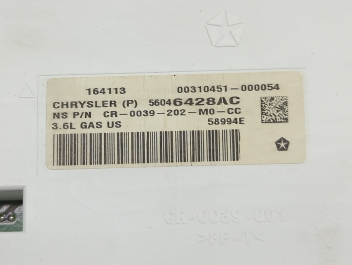 2011 Jeep Grand Cherokee Instrument Cluster Speedometer Gauges P/N:56046428AC Miles:167K Fits OEM Used Auto Parts - Oemuseda
