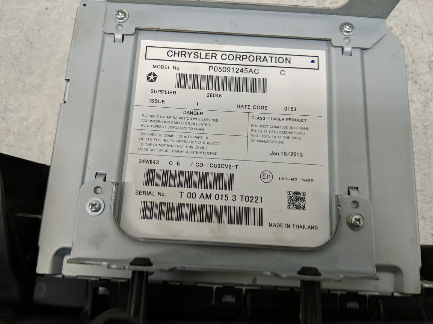 2011-2011 Jeep Grand Cherokee Radio Control Panel - Oemusedautoparts1.com