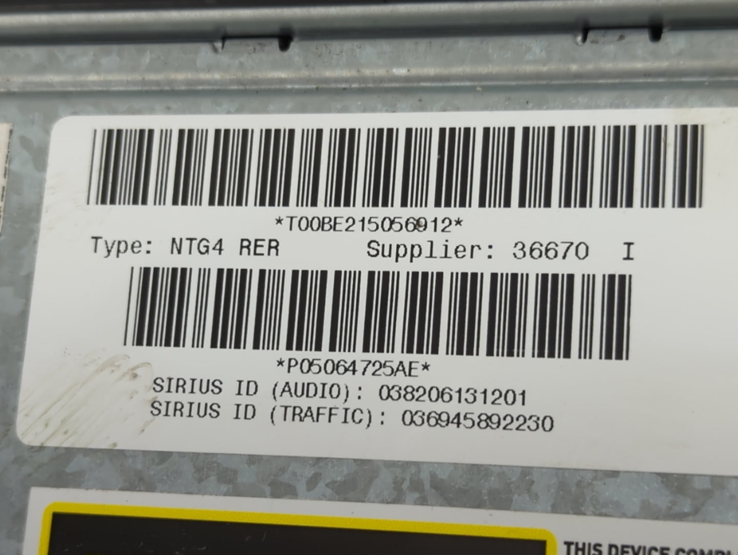 2011 Jeep Grand Cherokee Radio AM FM Cd Player Receiver Replacement Fits OEM Used Auto Parts - Oemusedautoparts1.com