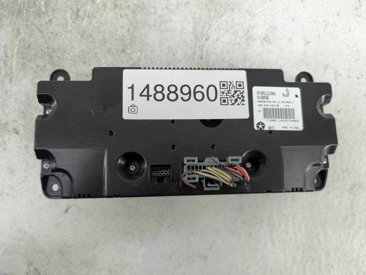 2011-2013 Jeep Grand Cherokee Climate Control Module Temperature AC/Heater Replacement P/N:68111110AL Fits Fits 2011 2012 20