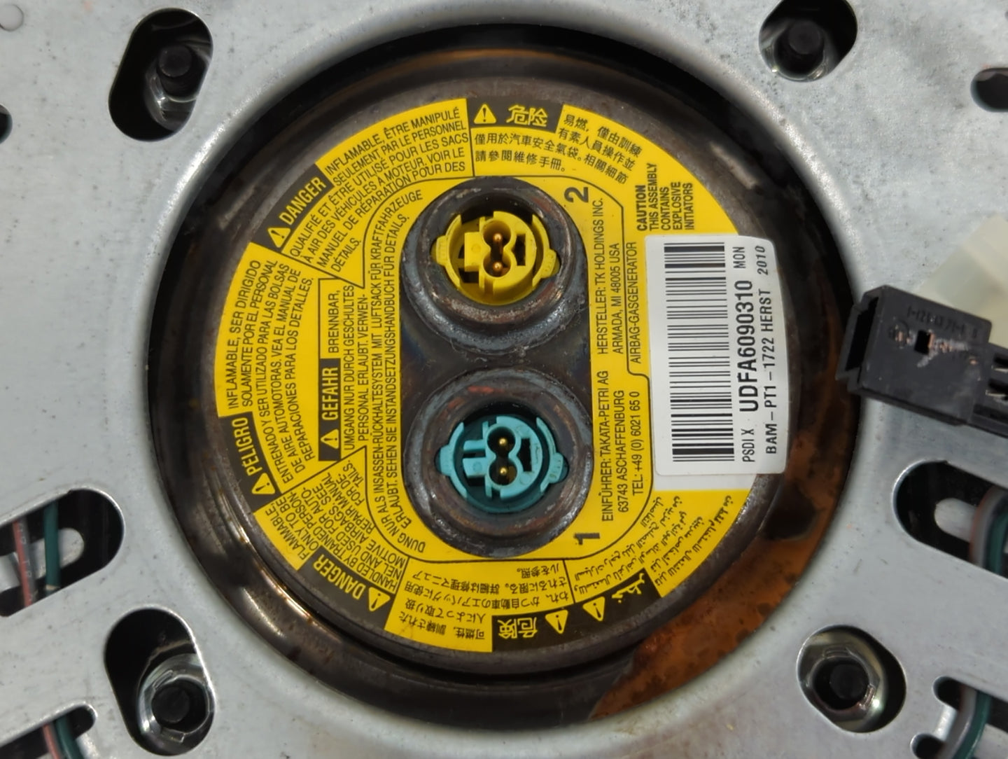 2011 Jeep Grand Cherokee Air Bag Driver Left Steering Wheel Mounted P/N:TDRJQ1680B2020 Fits OEM Used Auto Parts - Oemusedaut