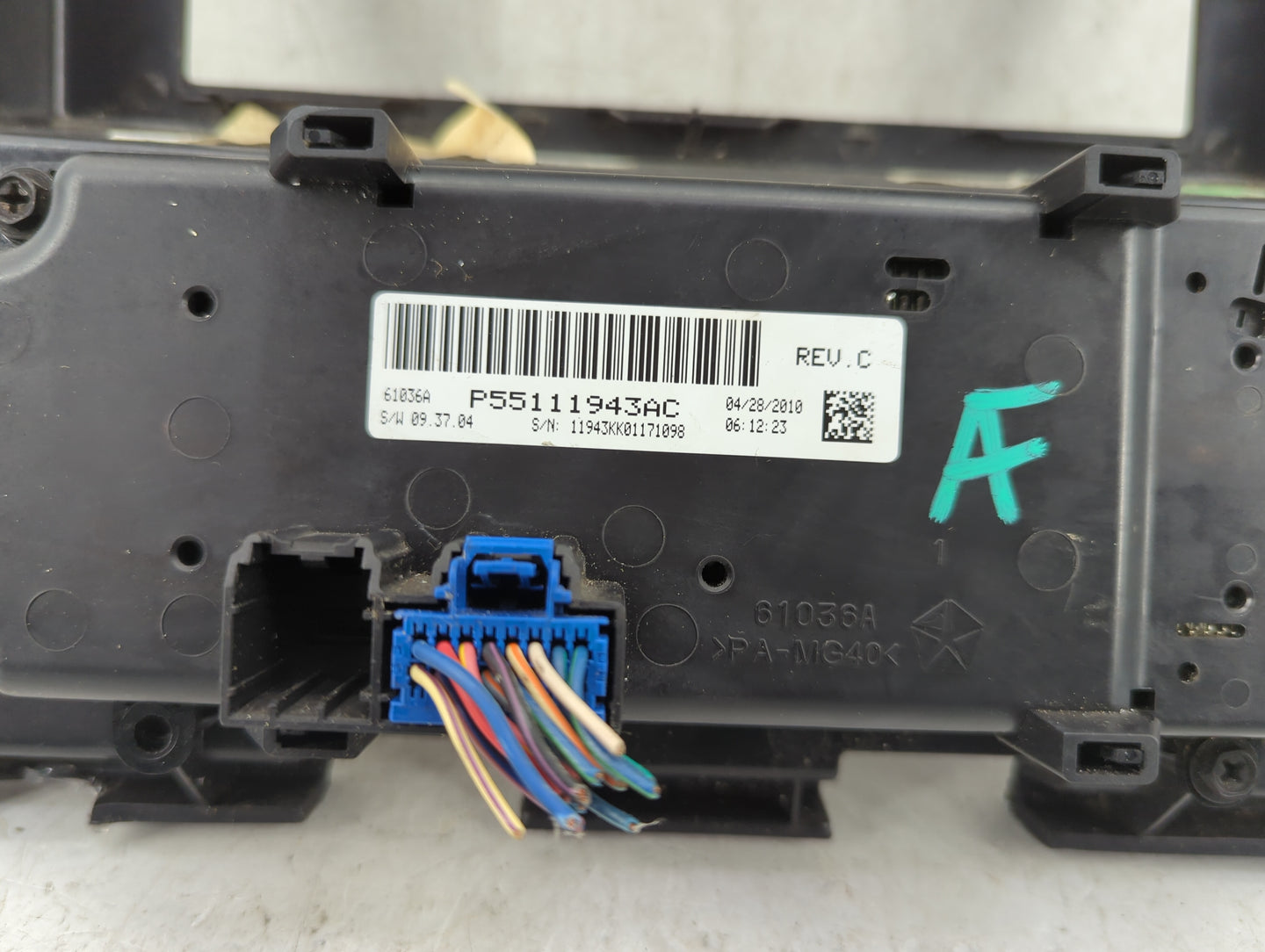 2010-2012 Jeep Liberty Climate Control Module Temperature AC/Heater Replacement P/N:P55111943AC Fits Fits 2010 2011 2012 OEM
