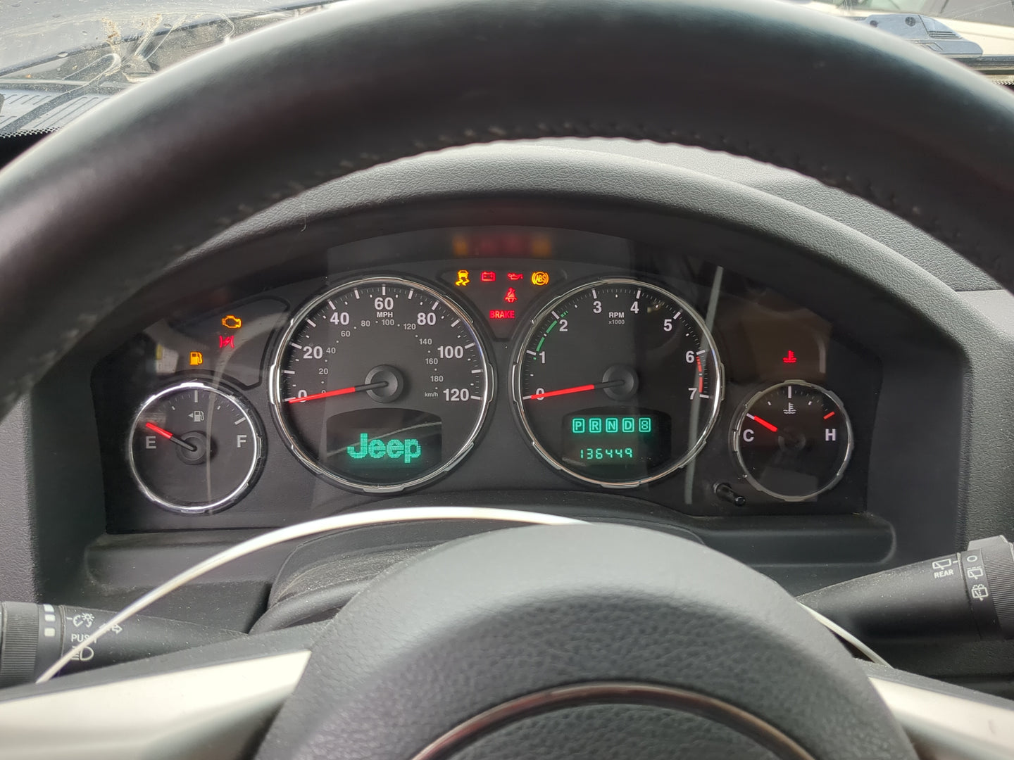 2011 Jeep Liberty Instrument Cluster Speedometer Gauges Miles:136K Fits OEM Used Auto Parts - Oemusedautoparts1.com