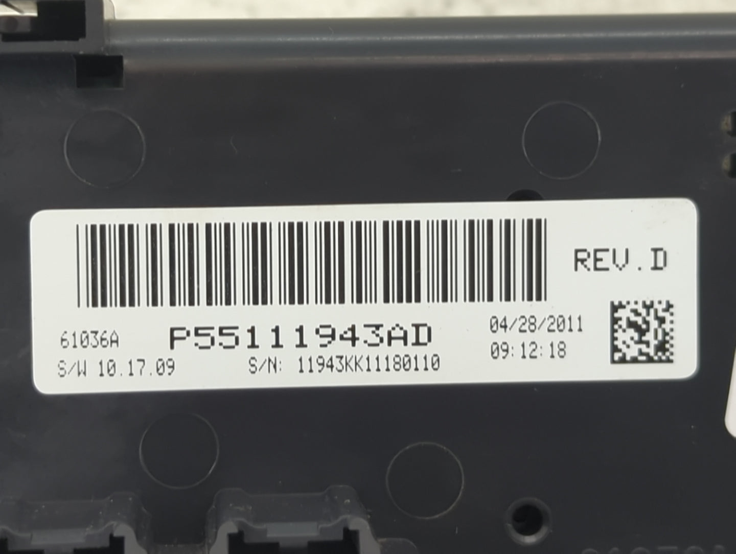 2010-2012 Jeep Liberty Climate Control Module Temperature AC/Heater Replacement P/N:P55111943AD Fits Fits 2010 2011 2012 OEM