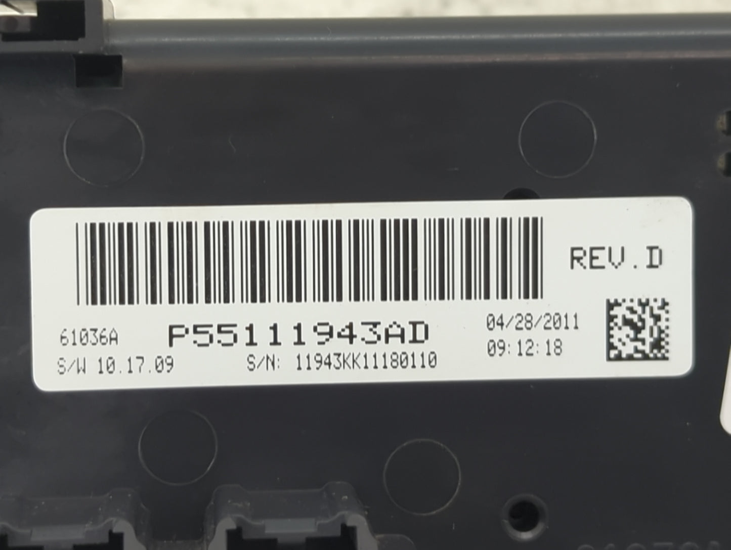 2010-2012 Jeep Liberty Climate Control Module Temperature AC/Heater Replacement P/N:P55111943AD Fits Fits 2010 2011 2012 OEM
