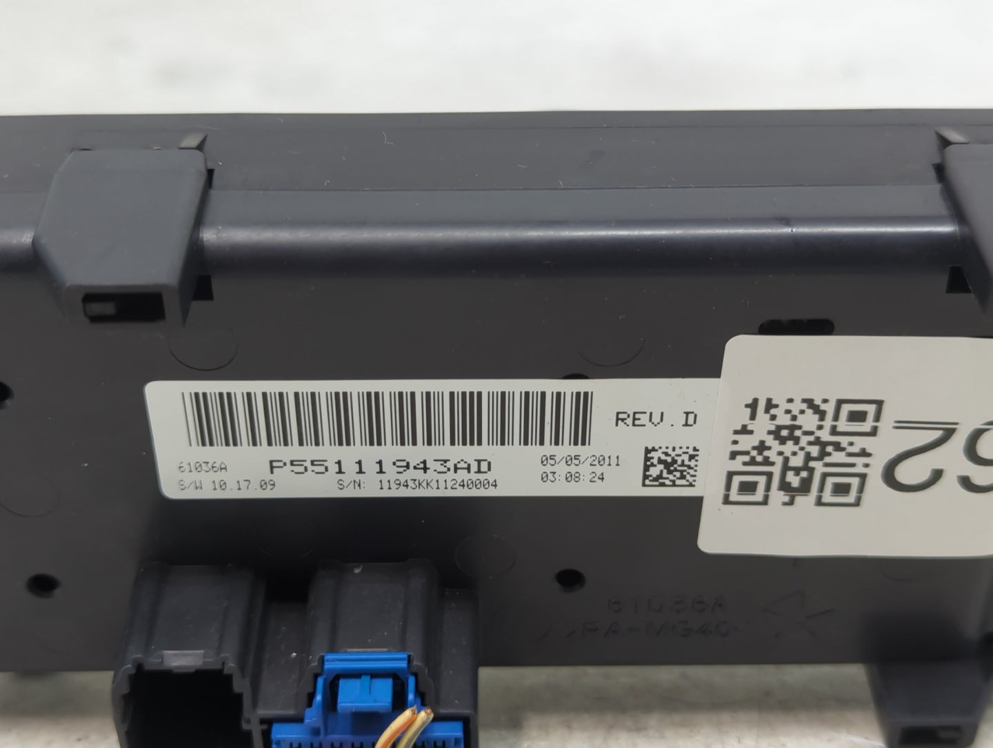 2010-2012 Jeep Liberty Climate Control Module Temperature AC/Heater Replacement P/N:55111943AD Fits Fits 2010 2011 2012 OEM 