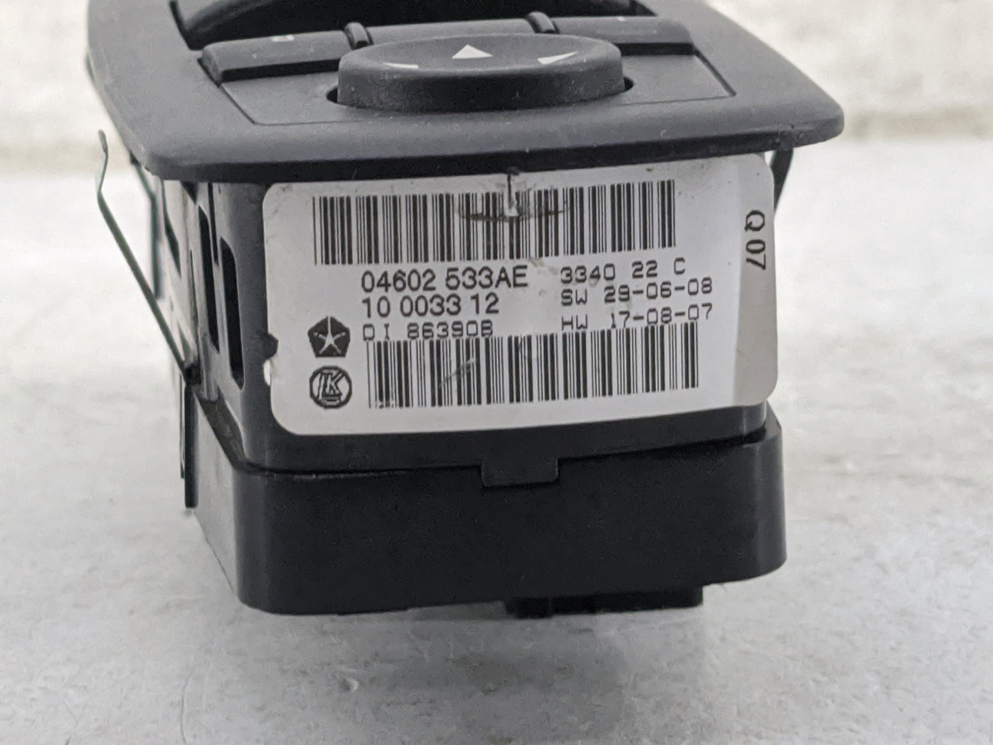 2008-2012 Jeep Liberty Master Power Window Switch Replacement Driver Side Left P/N:04602533AE 1000331 2 Fits OEM Used Auto P