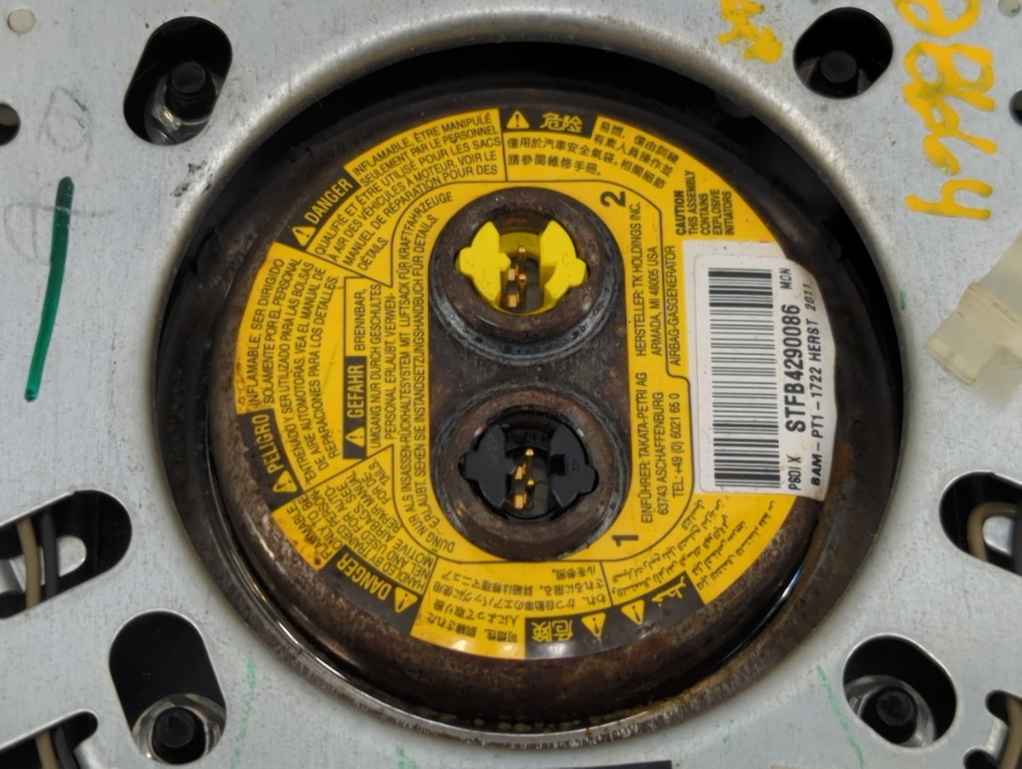 2011-2011 Jeep Liberty Air Bag Driver Left Steering Wheel Mounted - Oemusedautoparts1.com