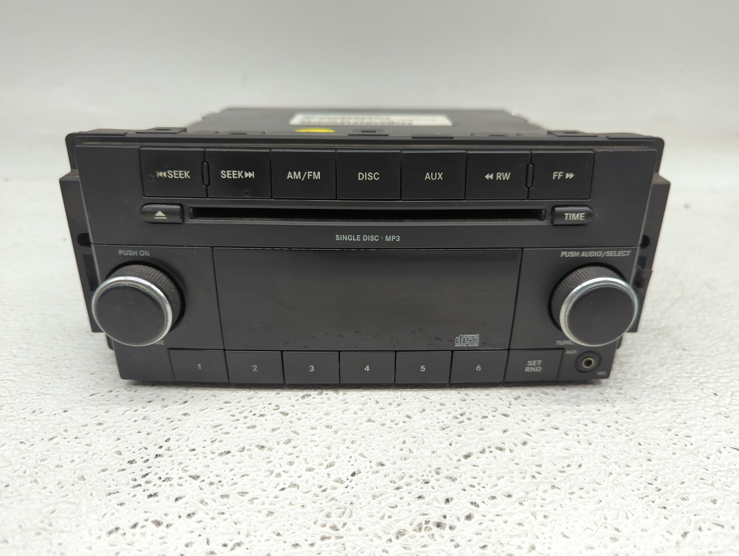 2011-2012 Jeep Patriot Radio AM FM Cd Player Receiver Replacement P/N:P05091222AD Fits Fits 2011 2012 OEM Used Auto Parts - 