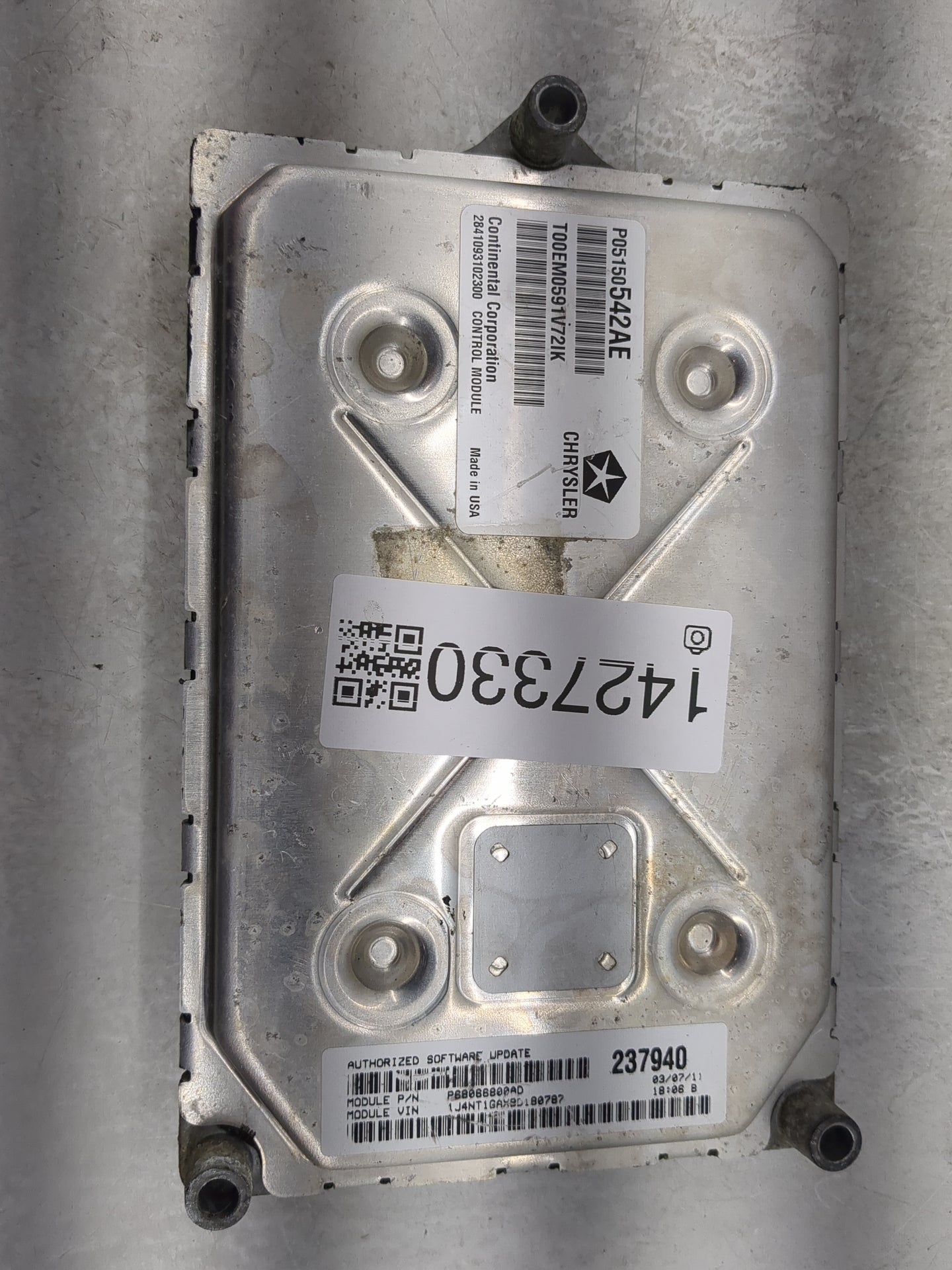 2011 Jeep Patriot PCM Engine Control Computer ECU ECM PCU OEM P/N:P05150542AE Fits Fits 2012 OEM Used Auto Parts - Oemusedau