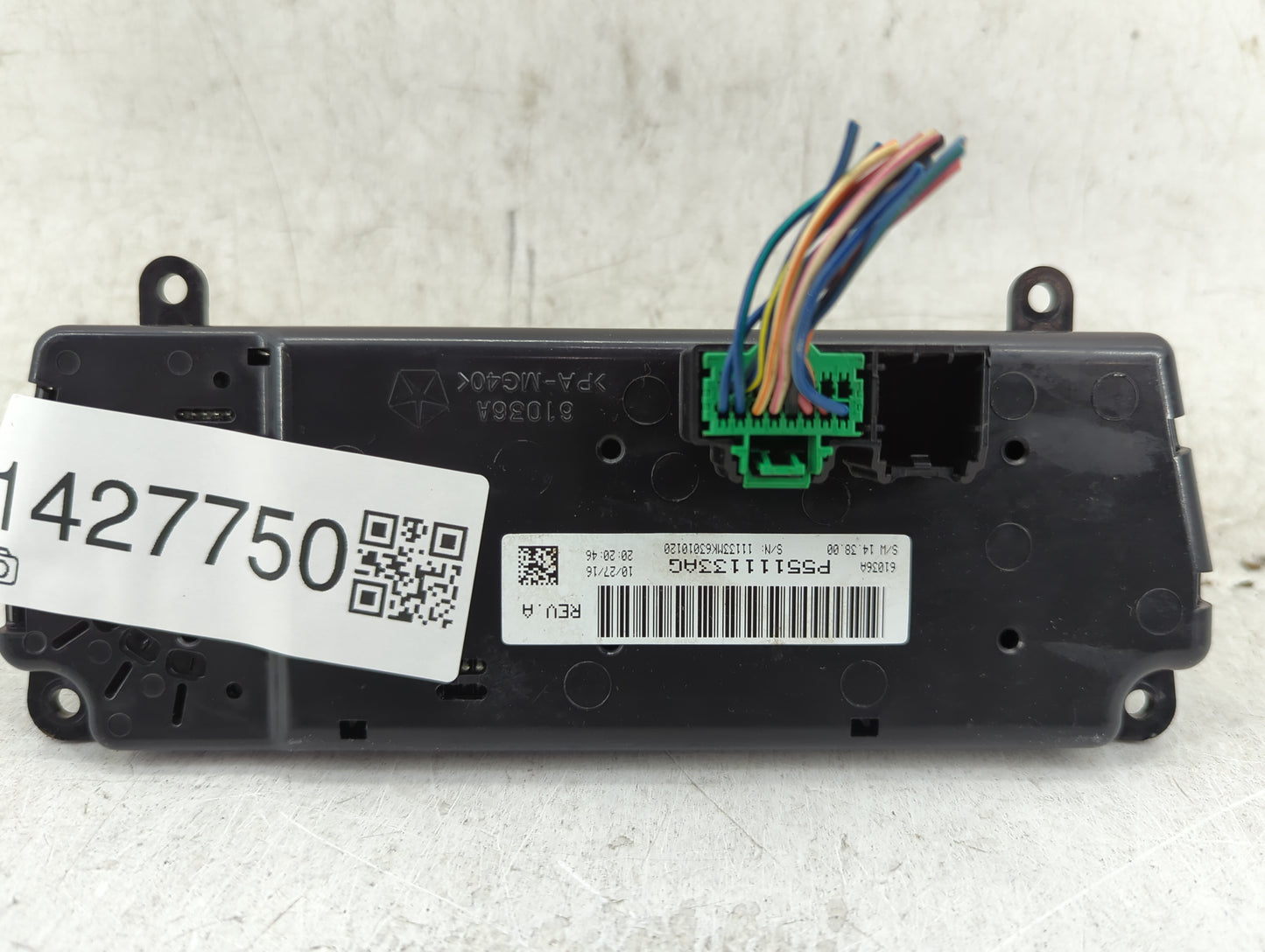 2011-2017 Jeep Patriot Climate Control Module Temperature AC/Heater Replacement P/N:P55111133AG Fits OEM Used Auto Parts - O