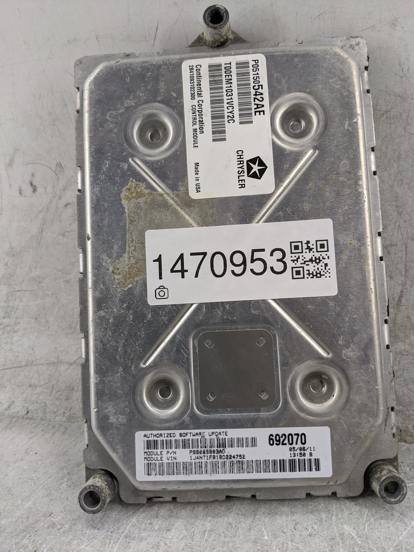 2011 Jeep Patriot PCM Engine Control Computer ECU ECM PCU OEM P/N:P05150542AE T00EM1031VCY2C, P68089803AD Fits Fits 2012 OEM