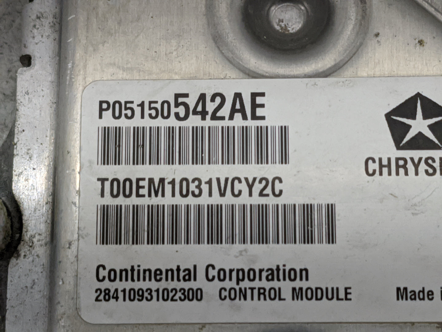 2011 Jeep Patriot PCM Engine Control Computer ECU ECM PCU OEM P/N:P05150542AE T00EM1031VCY2C, P68089803AD Fits Fits 2012 OEM