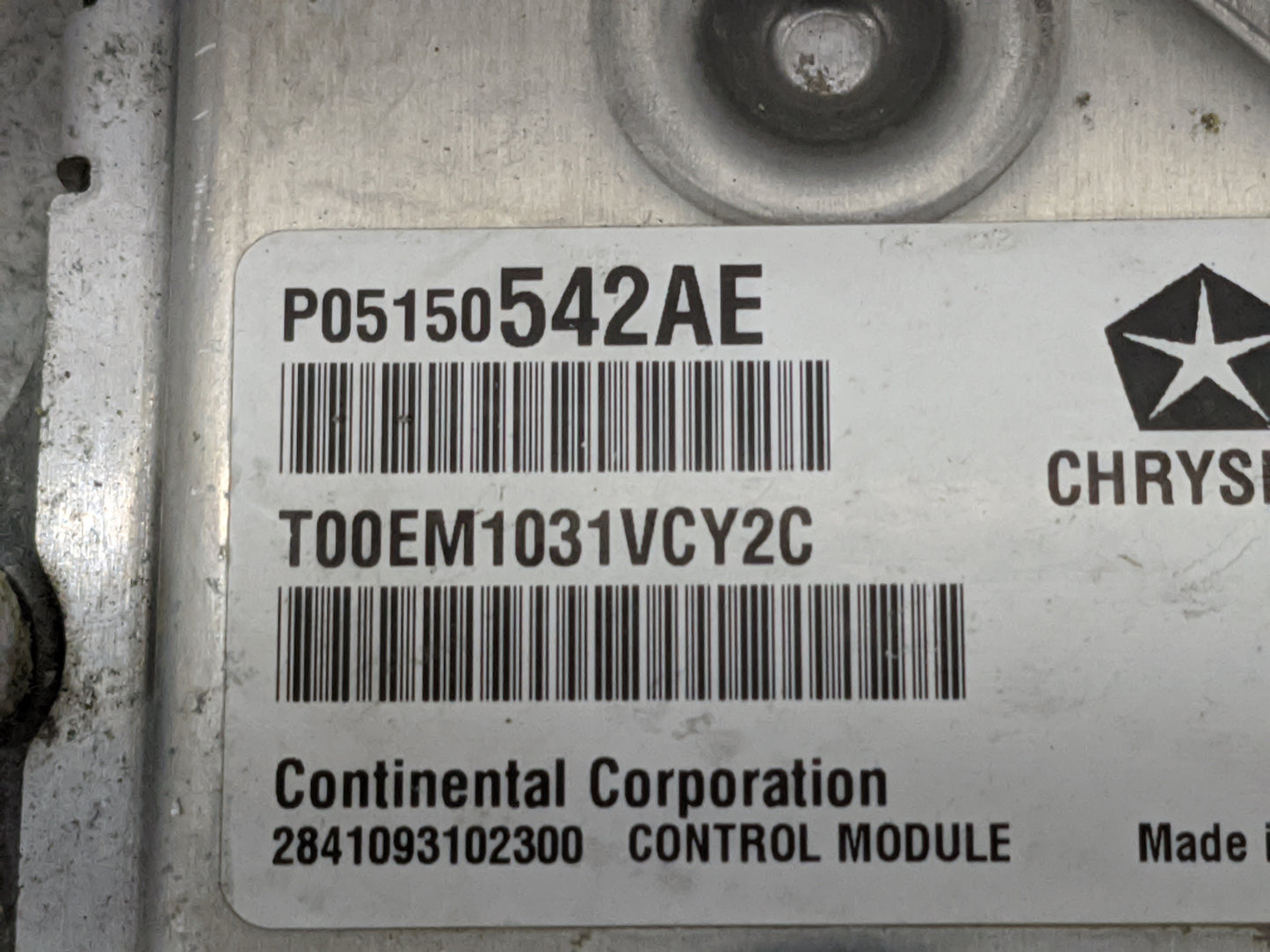 2011 Jeep Patriot PCM Engine Control Computer ECU ECM PCU OEM P/N:P05150542AE T00EM1031VCY2C, P68089803AD Fits Fits 2012 OEM