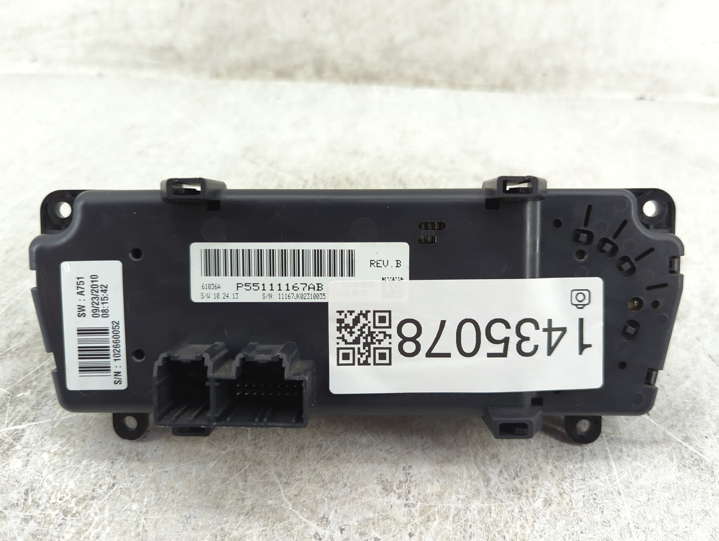 2011-2013 Jeep Wrangler Climate Control Module Temperature AC/Heater Replacement P/N:P55111167AB Fits Fits 2011 2012 2013 OE