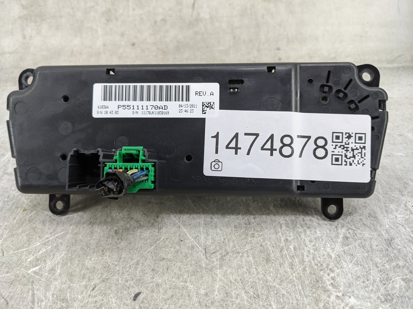 2011-2013 Jeep Wrangler Climate Control Module Temperature AC/Heater Replacement P/N:P55111170AD Fits Fits 2011 2012 2013 OE