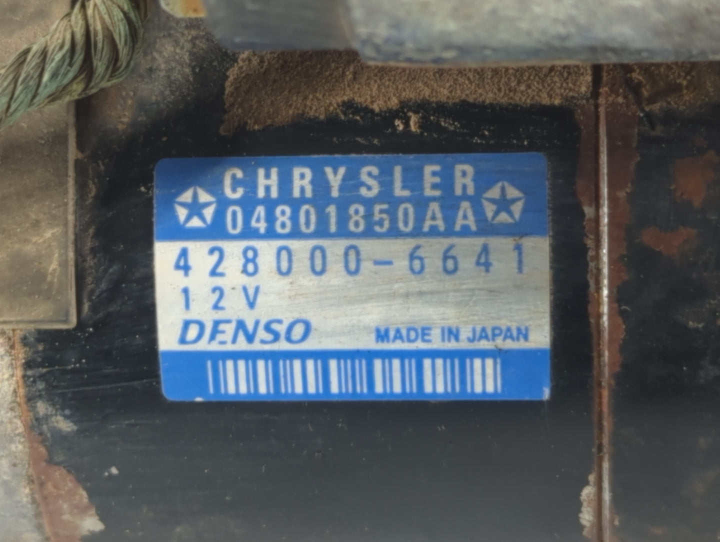 2009-2011 Jeep Wrangler Car Starter Motor Solenoid OEM P/N:04801850AA 428000-6641 Fits Fits 2009 2010 2011 OEM Used Auto Par