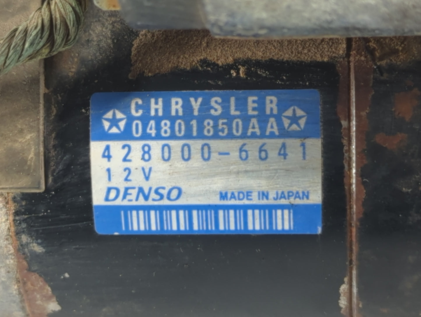 2009-2011 Jeep Wrangler Car Starter Motor Solenoid OEM P/N:04801850AA 428000-6641 Fits Fits 2009 2010 2011 OEM Used Auto Par