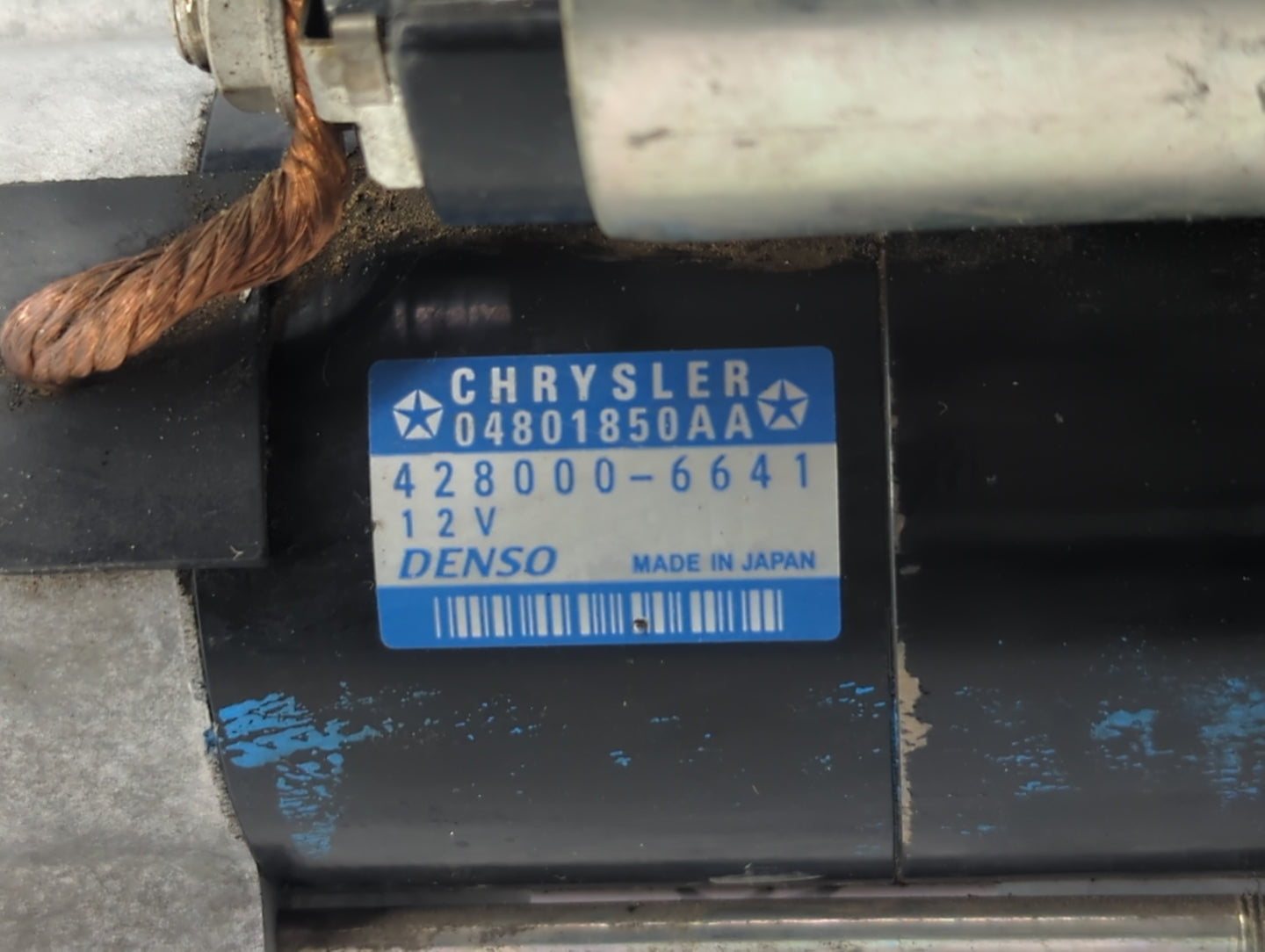2009-2011 Jeep Wrangler Car Starter Motor Solenoid OEM P/N:428000-6641 04801850AA Fits Fits 2009 2010 2011 OEM Used Auto Par