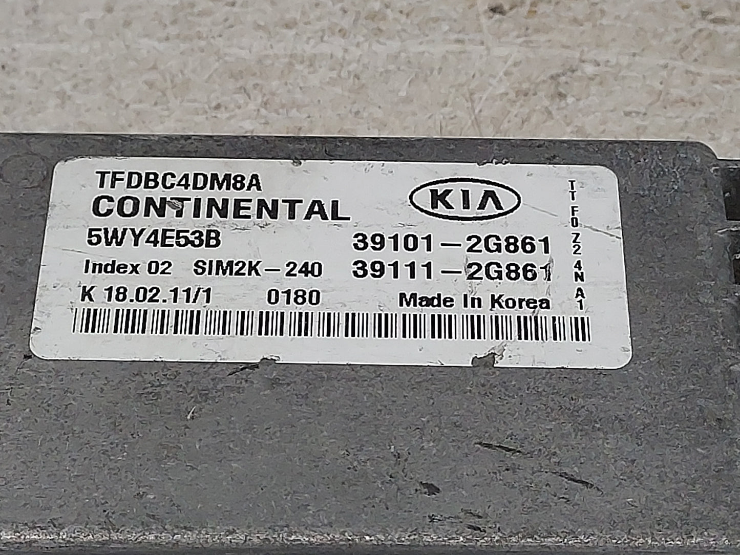 2011-2013 Kia Optima PCM Engine Control Computer ECU ECM PCU OEM P/N:39101-2G862 39111-2G862, 39101-2G861 Fits Fits 2011 201