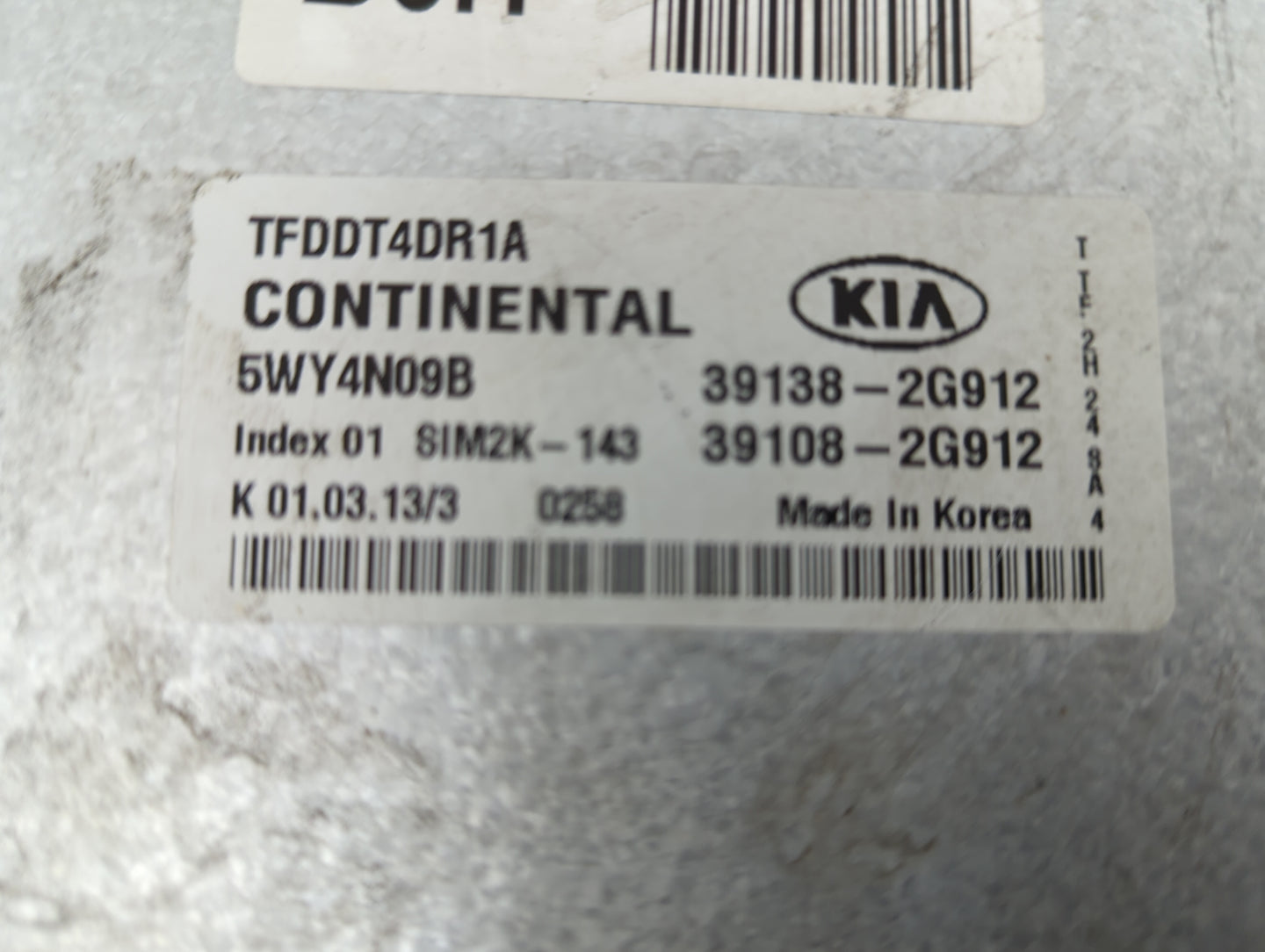 2011-2013 Kia Optima PCM Engine Control Computer ECU ECM PCU OEM P/N:39138-2G912 Fits Fits 2011 2012 2013 OEM Used Auto Part