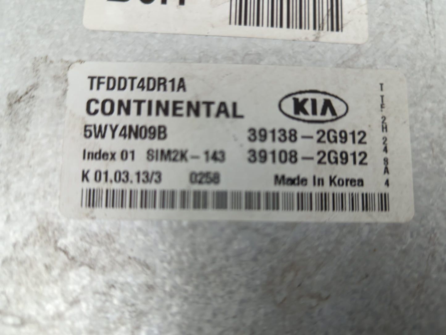 2011-2013 Kia Optima PCM Engine Control Computer ECU ECM PCU OEM P/N:39138-2G912 Fits Fits 2011 2012 2013 OEM Used Auto Part