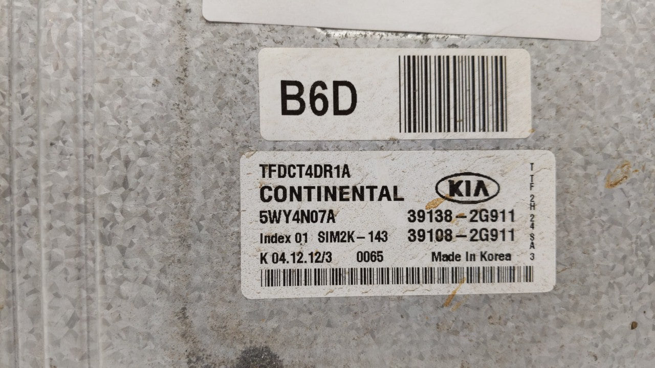 2011-2013 Kia Optima PCM Engine Control Computer ECU ECM PCU OEM P/N:39138-2G910 39108-2G910, 39138-2G911 Fits Fits 2011 201