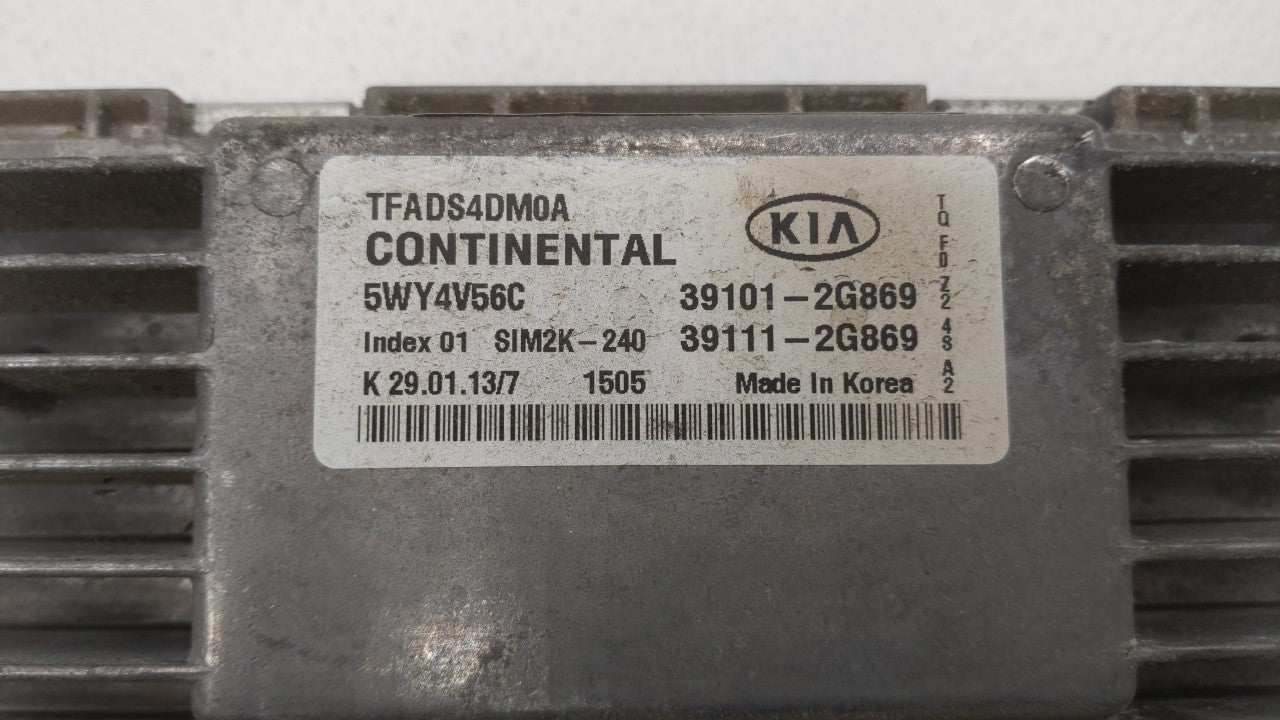 2011-2013 Kia Optima PCM Engine Control Computer ECU ECM PCU OEM P/N:39101-2G861 39111-2G861, 39101-2G869 Fits Fits 2011 201