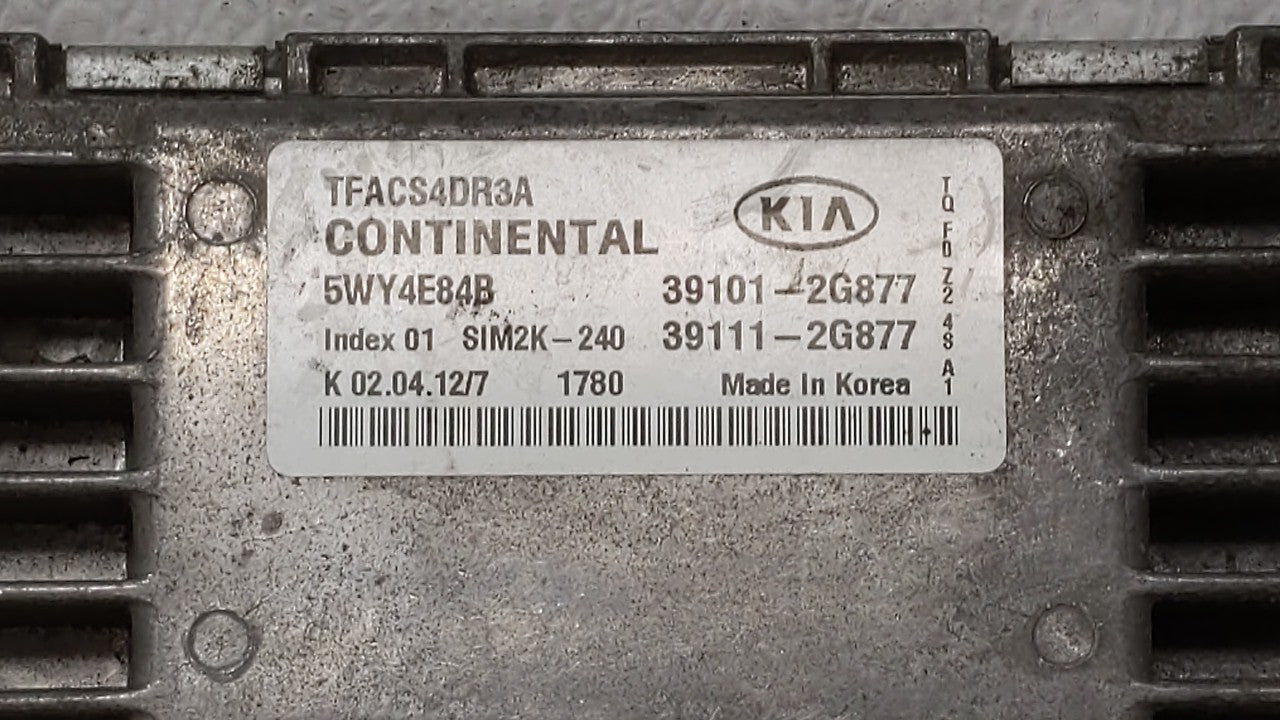 2011-2013 Kia Optima PCM Engine Control Computer ECU ECM PCU OEM P/N:39101-2G866 39111-2G886, 39101-2G867 Fits Fits 2011 201