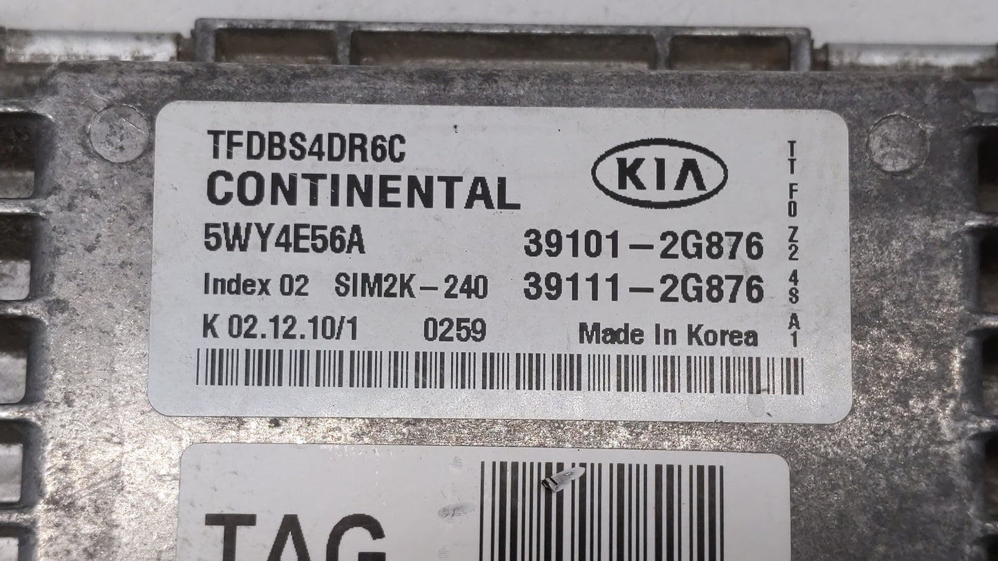 2011-2013 Kia Optima PCM Engine Control Computer ECU ECM PCU OEM P/N:39101-2G876 39111-2G876, 39101-2G866 Fits Fits 2011 201