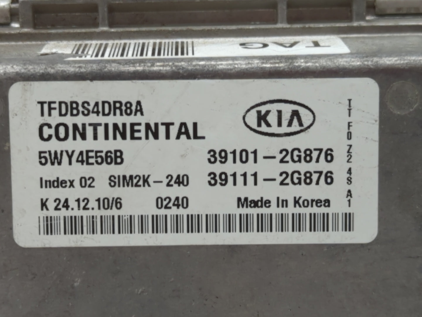 2011-2013 Kia Optima PCM Engine Control Computer ECU ECM PCU OEM P/N:39111-2G868 39101-2G686, 39111-2G877 Fits Fits 2011 201